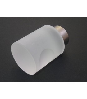 Poignée bouton verre satiné cylindrique Poignée bouton verre satiné cylindrique