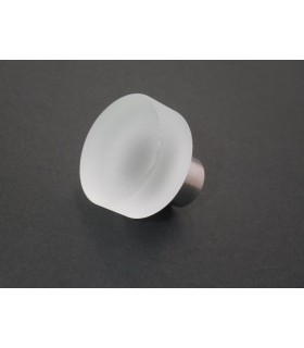 Poignée bouton verre satiné rond Poignée bouton verre satiné rond