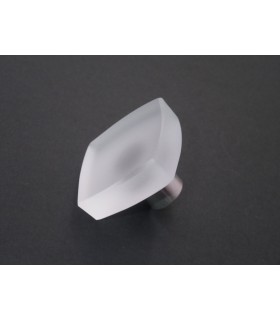 Poignée bouton verre satiné carré Poignée bouton verre satiné carré