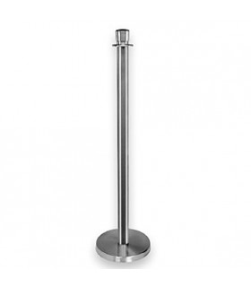 Poteau en inox avec tête conique et embase plate Poteau en inox avec tête conique et embase plate