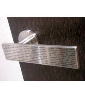 Poignée béquille série Printed leaf inox brossé