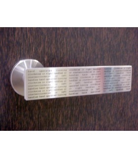 Poignée béquille série Printed leaf inox brossé