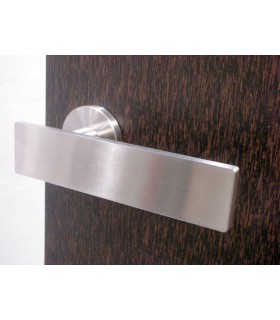 Poignée béquille inox brossé série Leaf