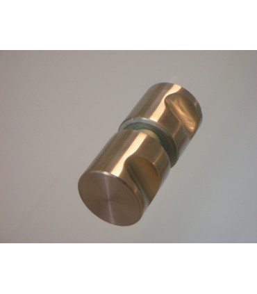 Poignée bouton inox brossé Ø 30 mm