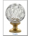 Boule d'escalier tempète en Cristal ciselé main