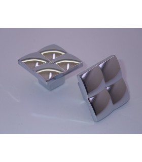 Poignée Bouton série Cell chromé brillant