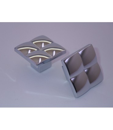 Poignée Bouton série Cell chromé brillant