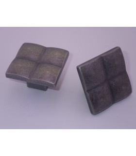 Poignée Bouton série Cell étain rustique