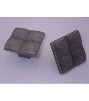 Poignée Bouton série Cell étain rustique