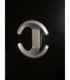 Patère D-ancre argent mat