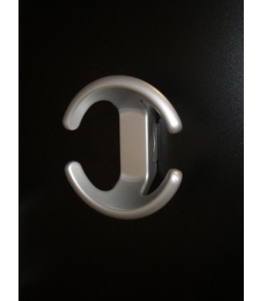 Patère D-ancre argent mat