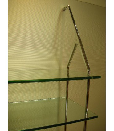 Set de deux supports avec 4 Etagères verre