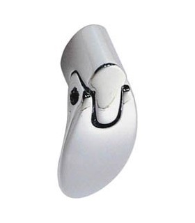 Poignée bouton articulé chromé brillant