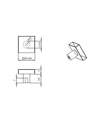 Bouton carré série i.437 technique