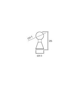 Bouton série i.207 inox brossé