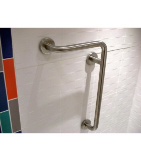 Barre d'appuie inox brossé sur mur Barre d'appuie inox brossé sur mur