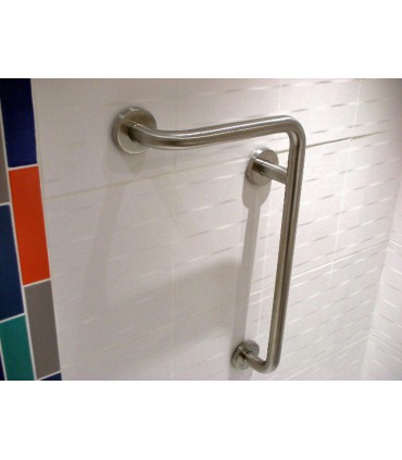 Barre d'appuie inox brossé sur mur