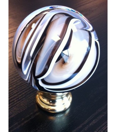 Boule de rampe d'escalier tbl35 en pâte de verre