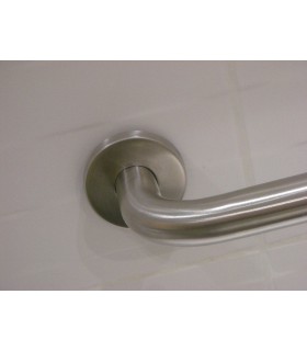 Barre de maintien inox brossé détail rosace Barre de maintien inox brossé détail rosace