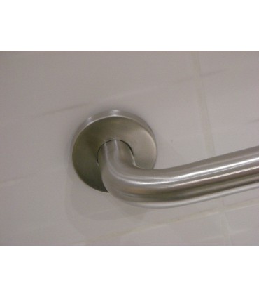 Barre de maintien inox brossé détail rosace