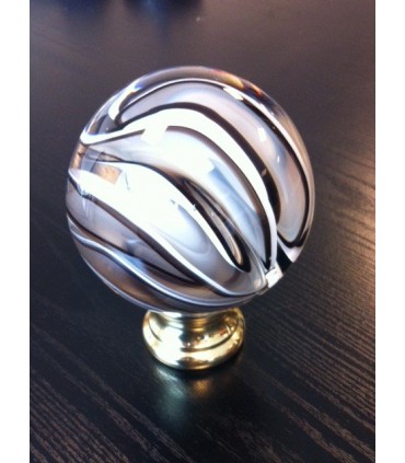 Boule de rampe d'escalier tbl35 en pâte de verre