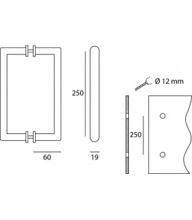 Poignée angulaire inox brossé technique Poignée angulaire inox brossé technique