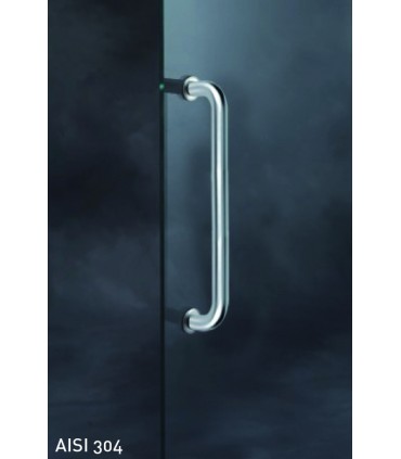 Poignée coudée inox brossé