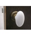 Paire de poignée bouton porcelaine blanche Paire de poignée bouton porcelaine blanche