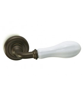 Paire de poignée porcelaine blanche Paire de poignée porcelaine blanche