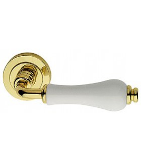 Paire de poignée porcelaine fonction bec de cane Paire de poignée porcelaine fonction bec de cane