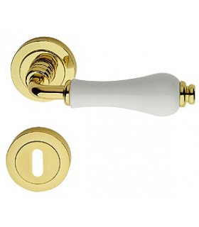 Paire de poignée porcelaine fonction clé L Paire de poignée porcelaine fonction clé L