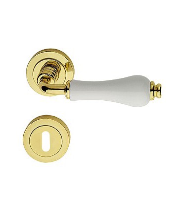 Paire de poignée porcelaine fonction clé L