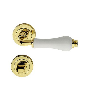 Paire de poignée porcelaine fonction a condamnation