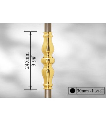 Manchon décoratif laiton poli pour Ø 30 mm