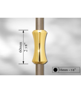 Manchon décoratif laiton poli pour Ø 16 mm Manchon décoratif laiton poli pour Ø 16 mm