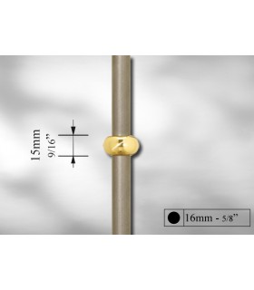 Manchon décoratif laiton poli pour Ø 16 mm Manchon décoratif laiton poli pour Ø 16 mm