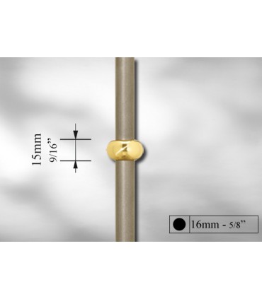 Manchon décoratif laiton poli pour Ø 16 mm