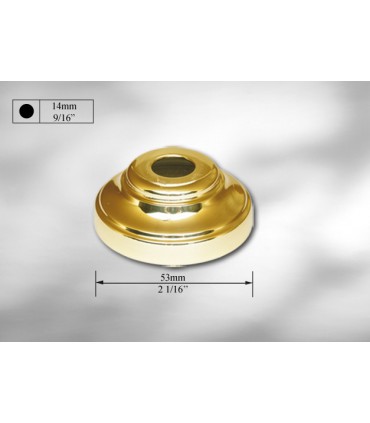 Cache scellement laiton poli pour barre Ø 14
