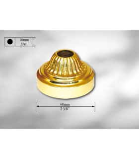Cache scellement laiton poli pour barre Ø 16 Cache scellement laiton poli pour barre Ø 16
