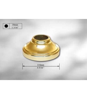 Cache scellement laiton poli pour barre Ø 30
