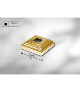 Cache scellement laiton pour barre carrée de 25 mm Cache scellement laiton pour barre carrée de 25 mm