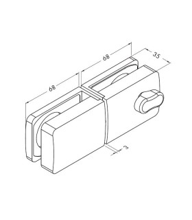 Serrure a bouton avec gâche technique Serrure a bouton avec gâche technique