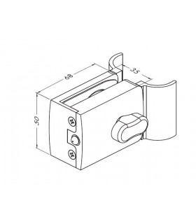 Serrure a bouton avec poignée technique Serrure a bouton avec poignée technique