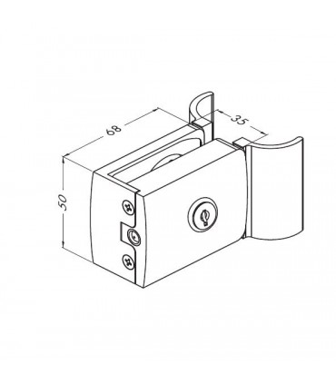 Serrure a clé avec poignée technique