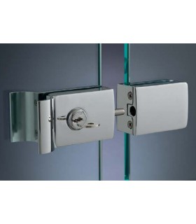 Serrure a clé avec poignée et gâche