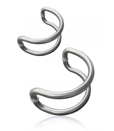 Poignée demi ronde Ø 25 mm inox brossé