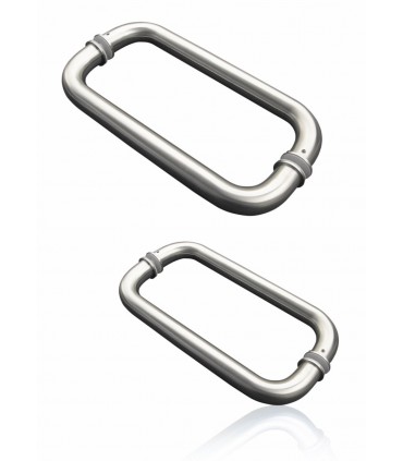 Poignée coudée Ø 25 mm inox brossé