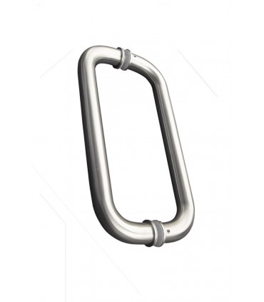 Poignée coudée Ø 25 mm inox brossé