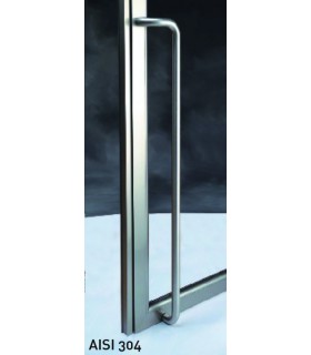 Poignée simpe et double coude inox brossé