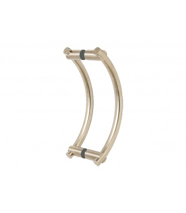 Poignée baton de maréchal cintrée inox